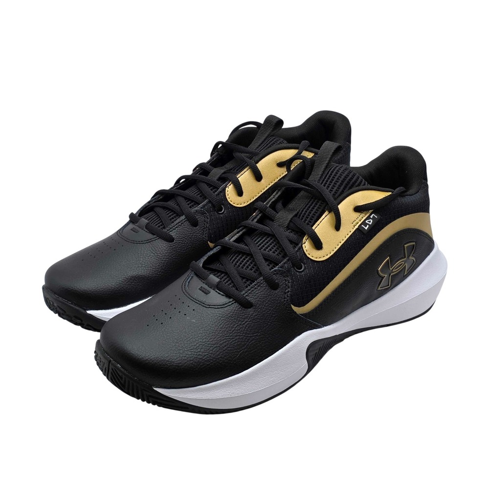 Under Armour Lockdown 7 Basketball Sneakers Men's 13 Black Gold NEW 3028512-001